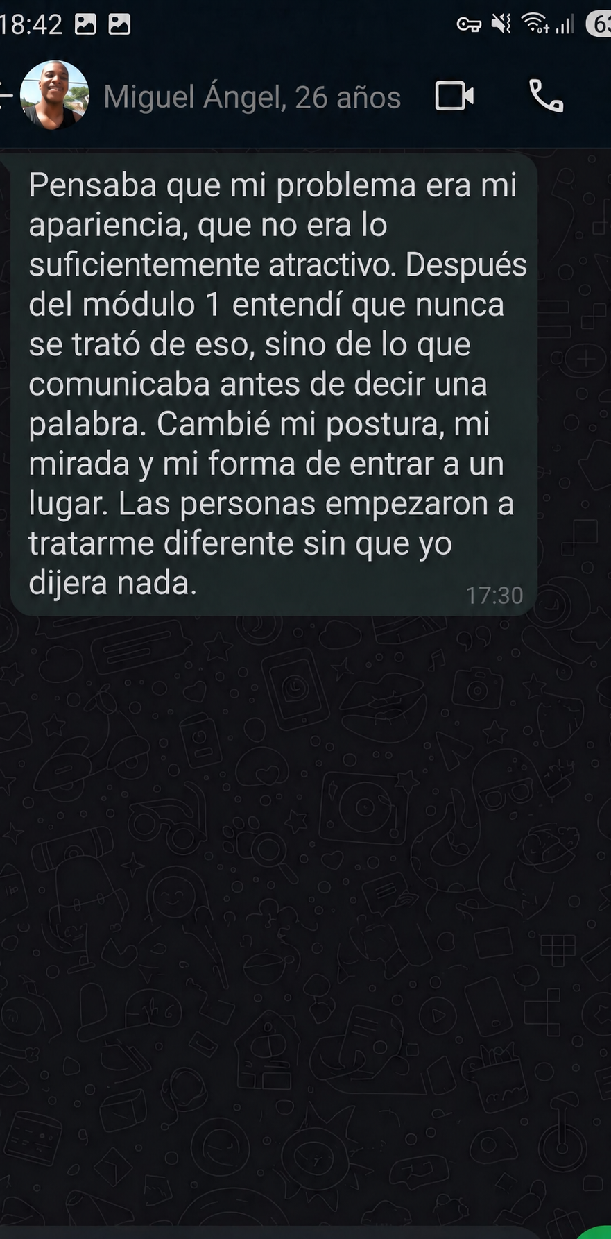 Testimonio de Miguel Ángel, 26 años